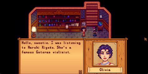 olivia stardew valley|stardew valley expanded olivia gifts.